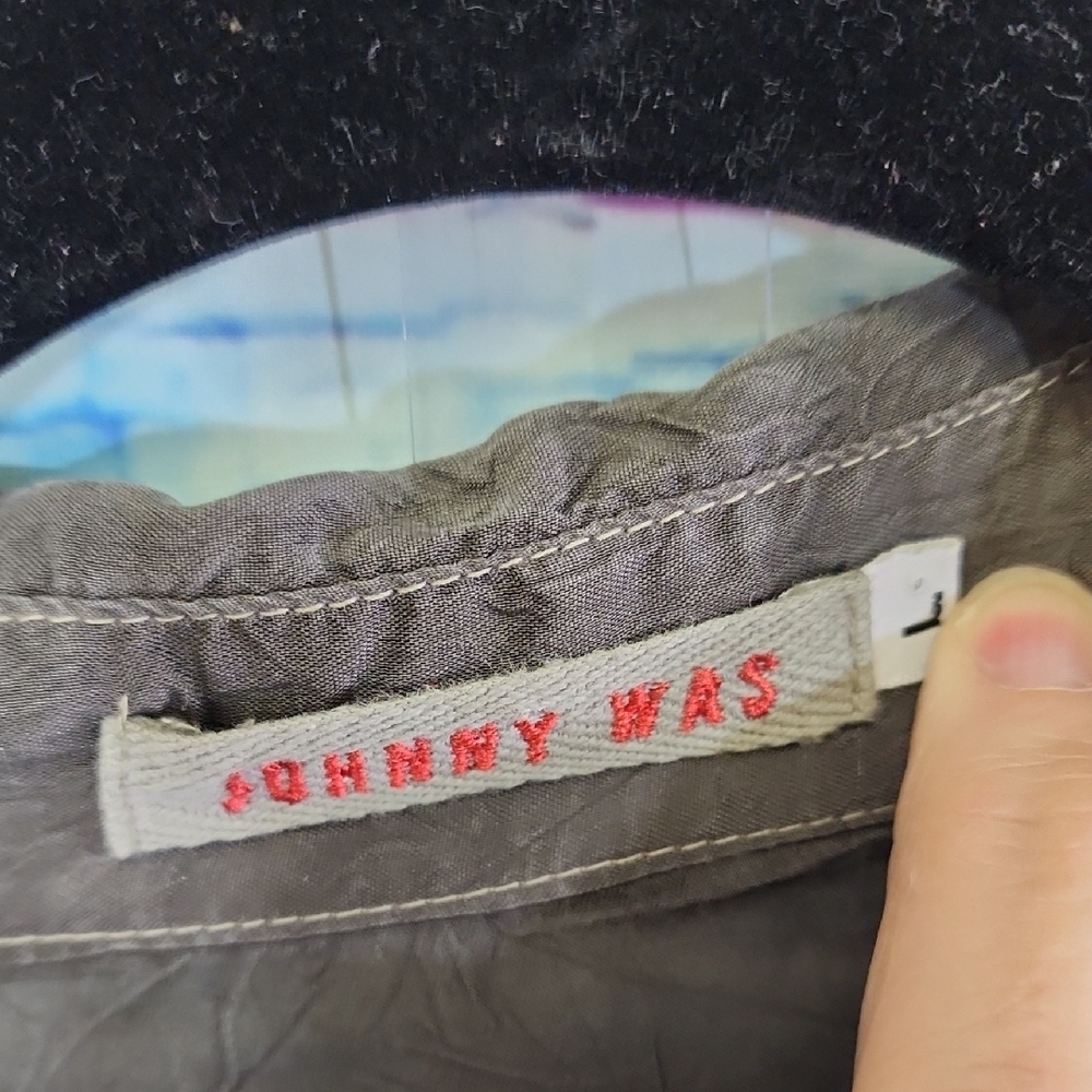 Johnny Was Brown Blouse with Floral Embroidery - Picture 2 of 7